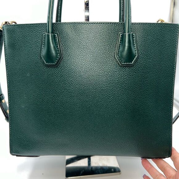 Michael Kors Mercer Large Saffiano Leather Tote Bag in Deep Green - Picture 4 of 16
